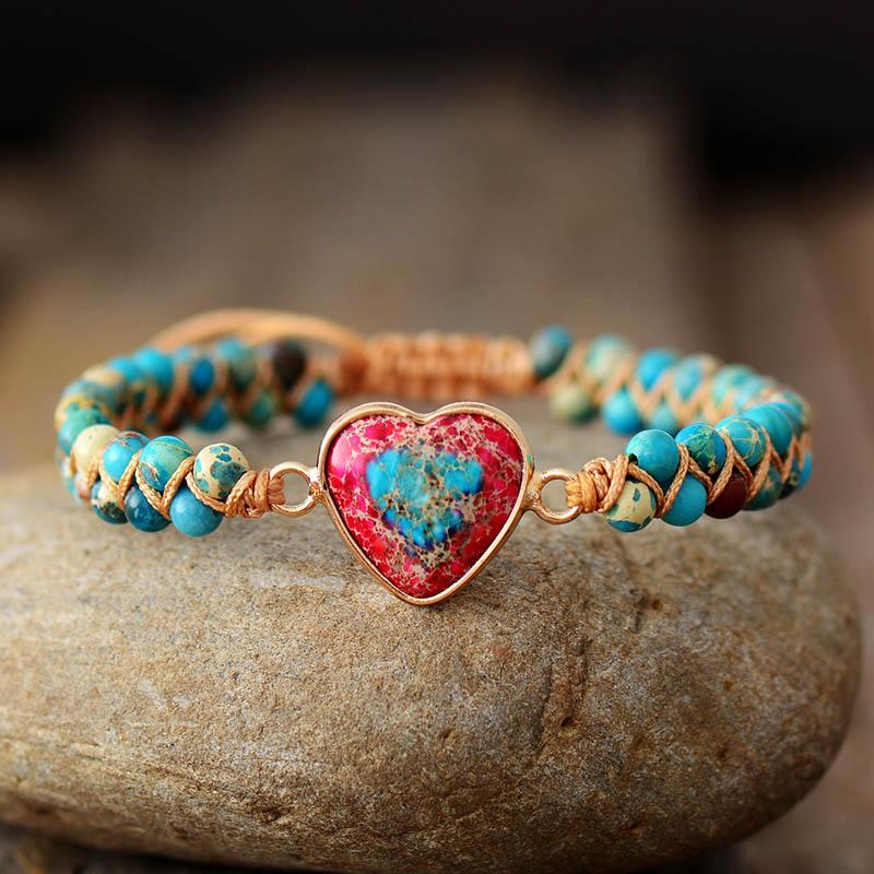 Bracelet Tressé Cœur De La Passion