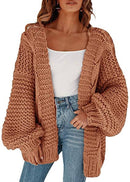 Cardigan En Tricot Épais