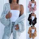 Cardigan En Tricot Épais
