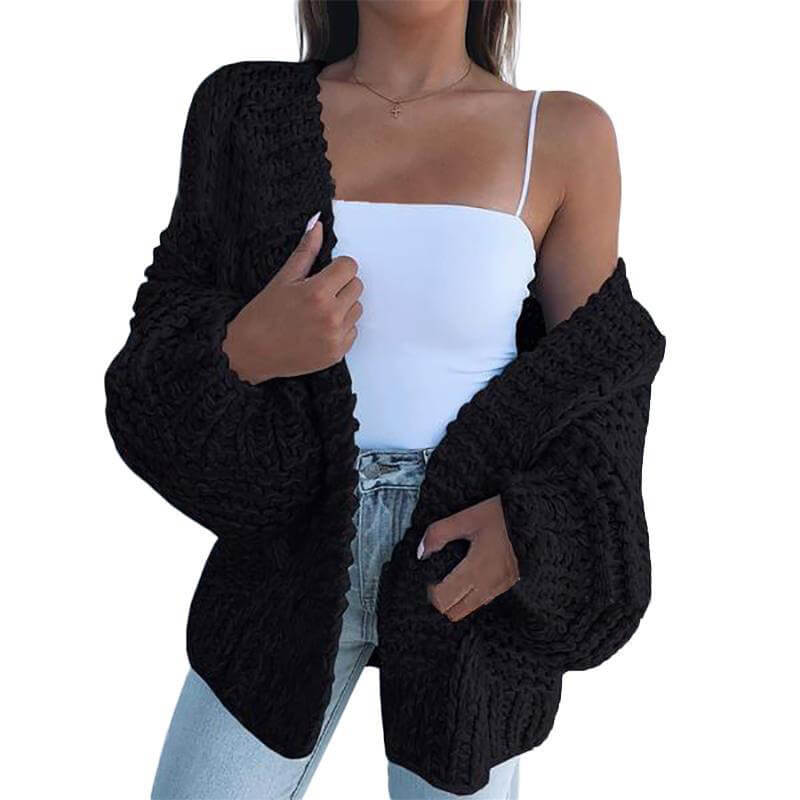 Cardigan En Tricot Épais