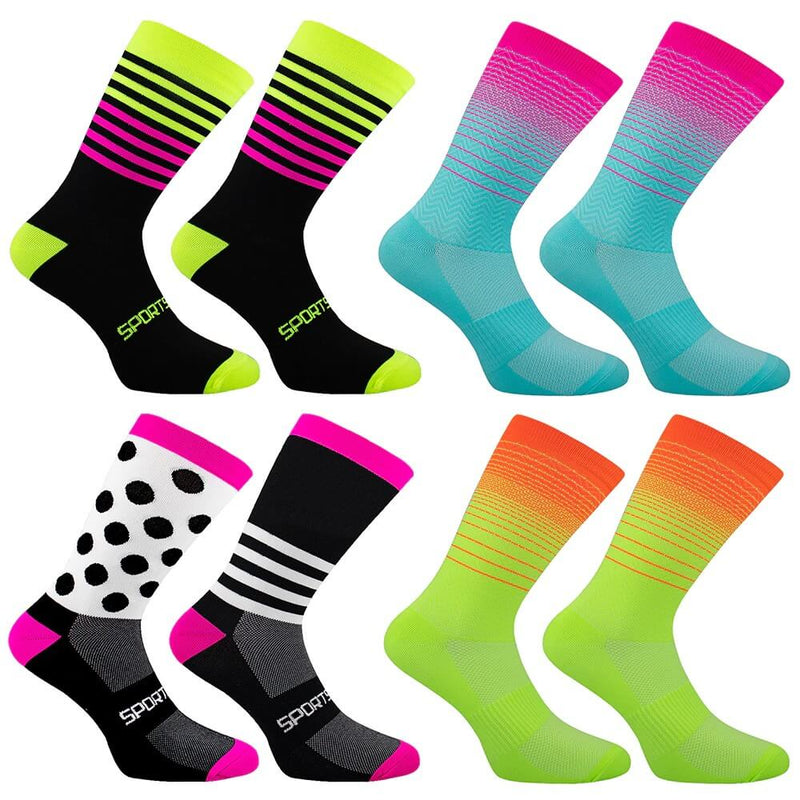 Chaussettes De Sport Unisexes Colorées
