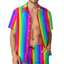 Chemise Pour Hommes À Rayures Arc-En-Ciel