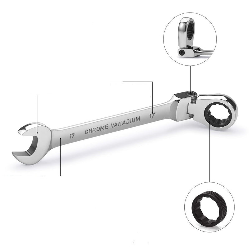 Clé À Cliquet Pour Tubes Avec Tête Flexible