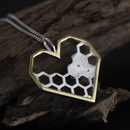 Collier À Cœur En Nid D'Abeille