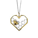 Collier À Cœur En Nid D'Abeille