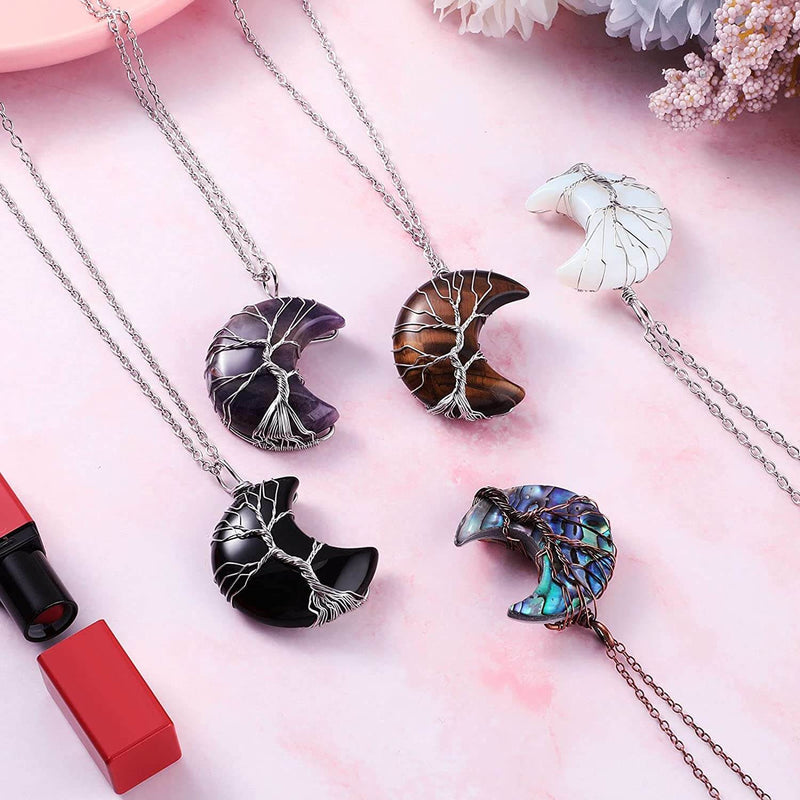 Collier Demi-Lune Arbre De Vie