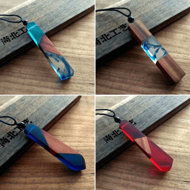 Collier En Résine De Bois