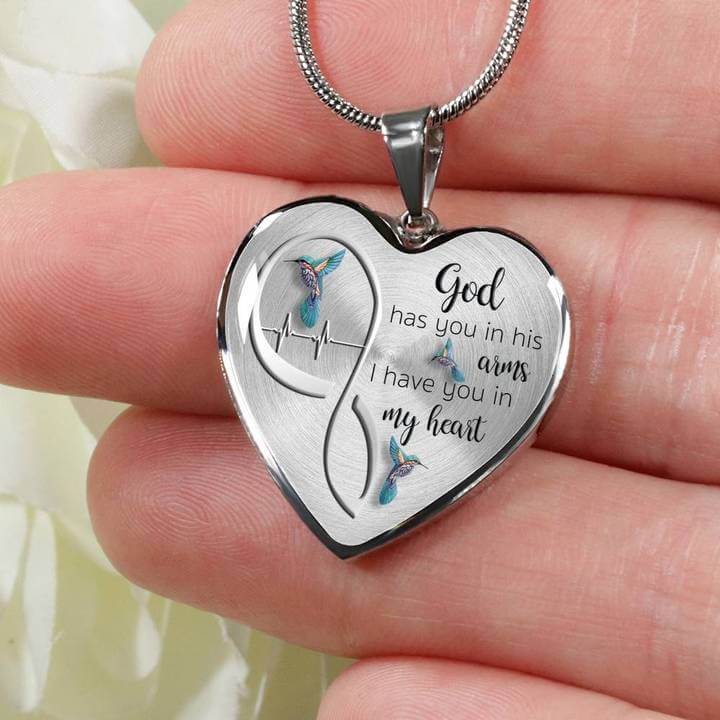 Dieu Vous A Dans Ses Bras Collier Colibri