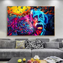 Einstein Graffiti Canvass Art Mural