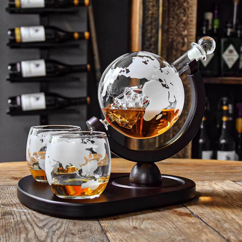 Ensemble De Carafes À Whisky Globe