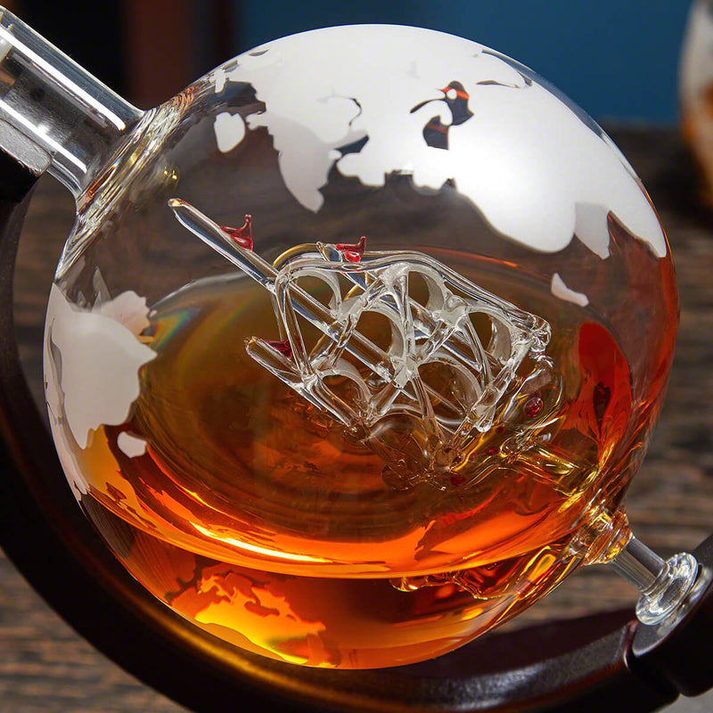 Ensemble De Carafes À Whisky Globe