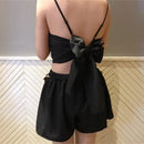 Ensemble Short Et Top Court Brodé De Fleurs