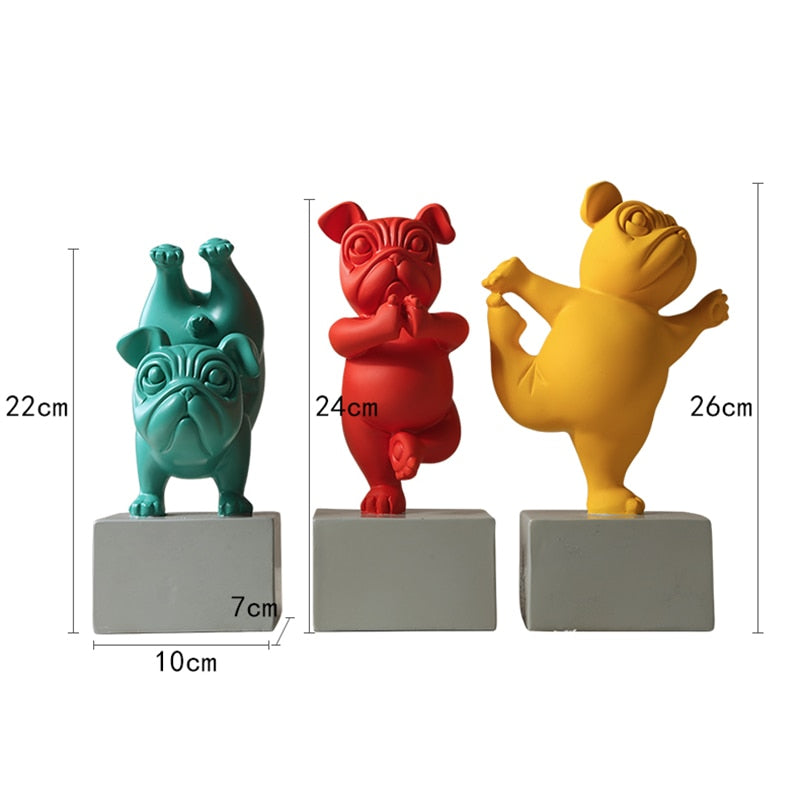 Figurine Bouledogue Yoga