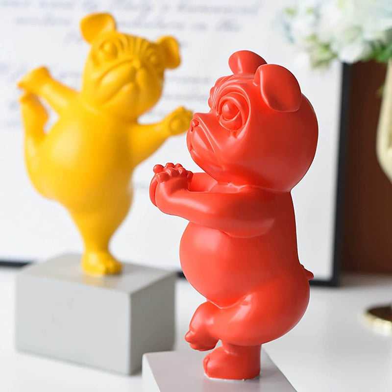 Figurine Bouledogue Yoga