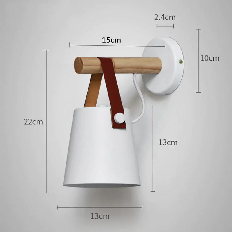 Lampe Murale Nordique En Bois