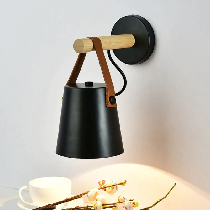 Lampe Murale Nordique En Bois