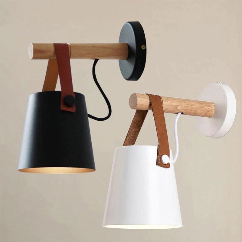 Lampe Murale Nordique En Bois