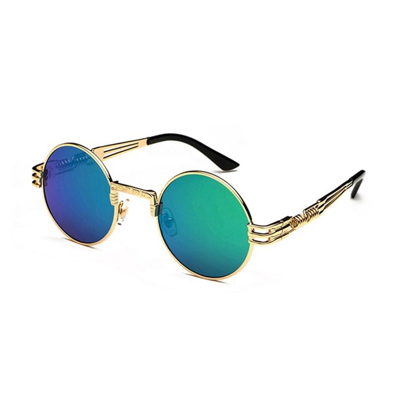 Lunettes De Soleil Steampunk Rondes En Métal