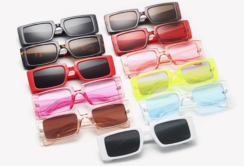 Lunettes De Soleil Rectangulaires Vintage