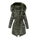 Manteau D'Hiver Camo Pour Femmes