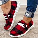 Mocassins À Lacets En Toile Pour Femmes