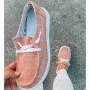 Mocassins À Lacets En Toile Pour Femmes