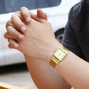 Montre-Bracelet Carrée En Or De Luxe