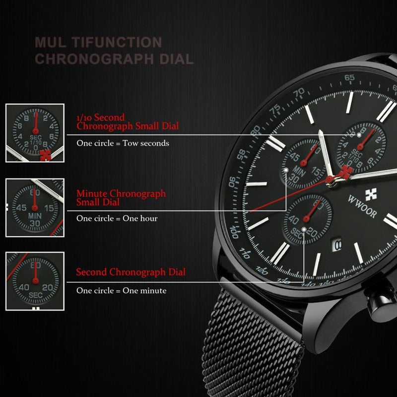 Montre-Bracelet Chronographe Ultra-Mince