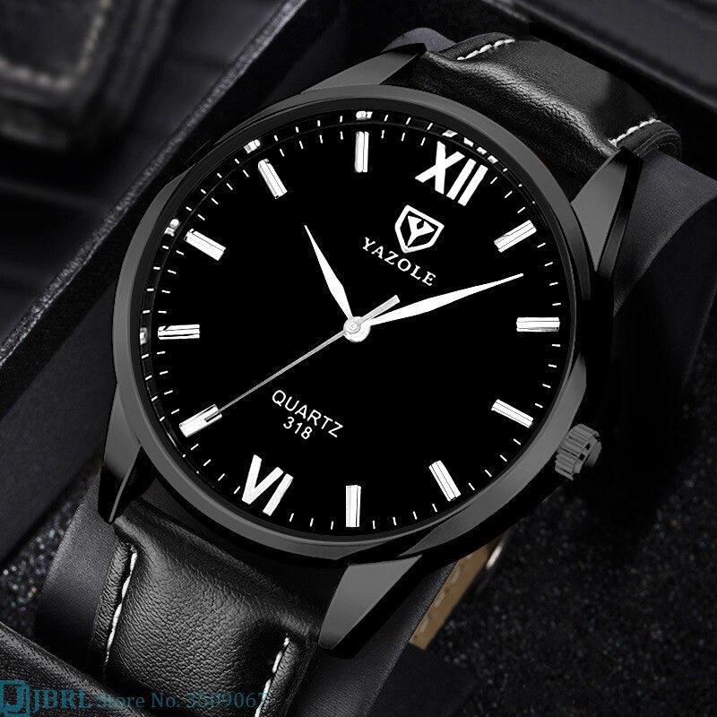 Montre-Bracelet En Cuir Pour Hommes