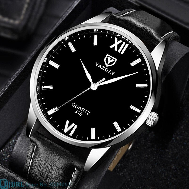 Montre-Bracelet En Cuir Pour Hommes