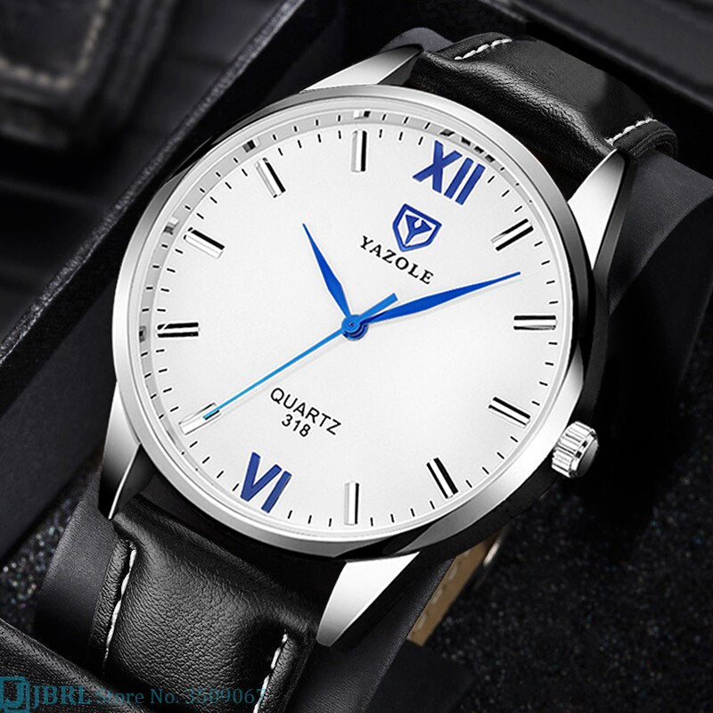 Montre-Bracelet En Cuir Pour Hommes