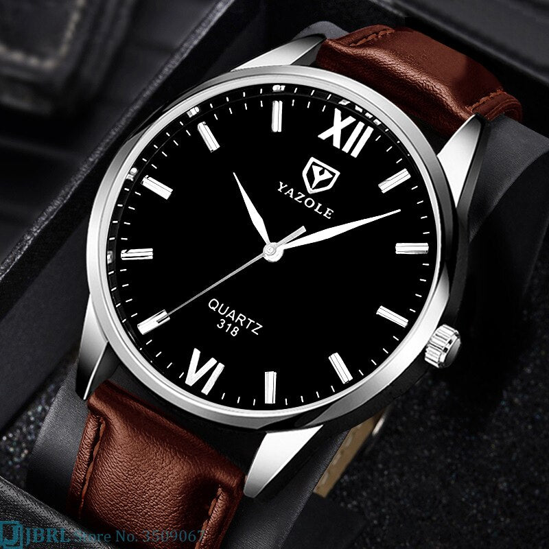 Montre-Bracelet En Cuir Pour Hommes
