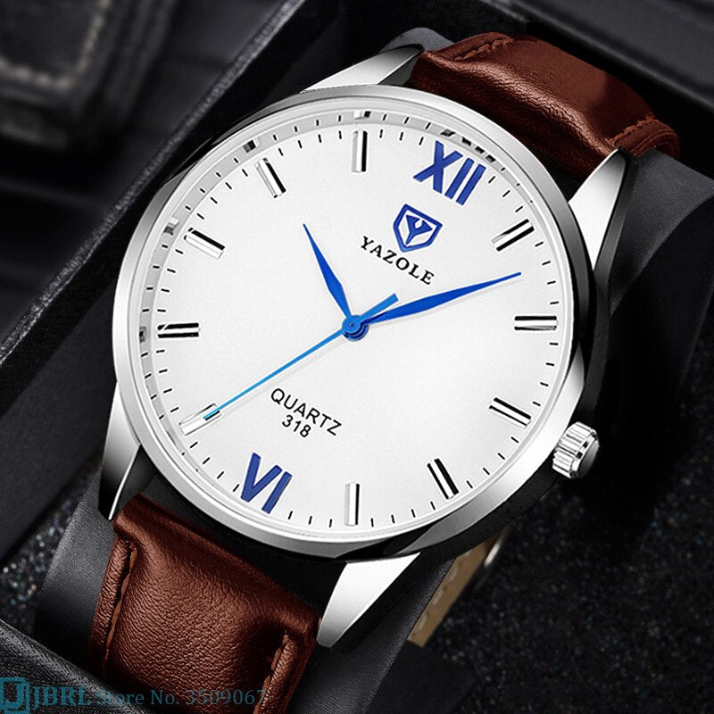 Montre-Bracelet En Cuir Pour Hommes