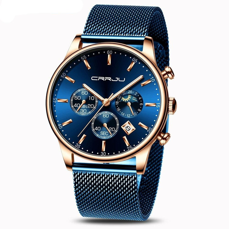 Montre Chronographe À Ceinture En Maille Pour Hommes