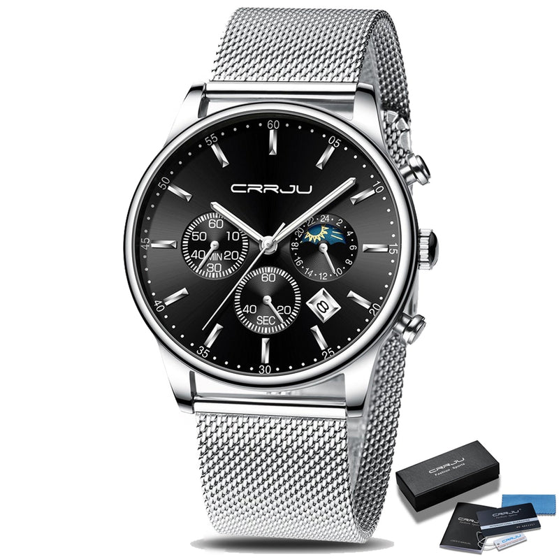 Montre Chronographe À Ceinture En Maille Pour Hommes