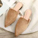 Mule En Daim Pointue Pour Femmes