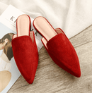 Mule En Daim Pointue Pour Femmes