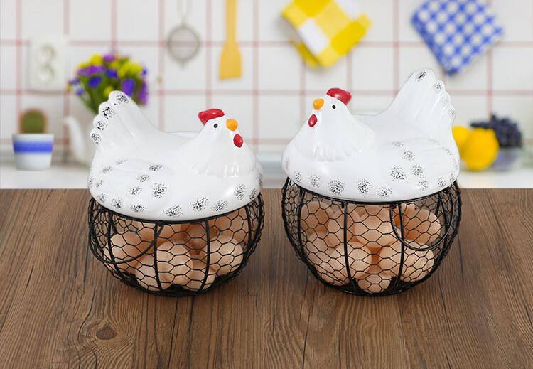 Panier De Rangement Des Œufs En Céramique