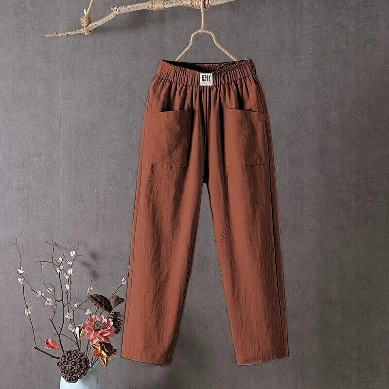 Pantalon Large À Taille Haute