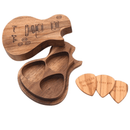 Piques De Guitare En Bois Gravé