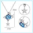 Pour Ma Belle Fille - Collier Lune Et Étoile Tournantes