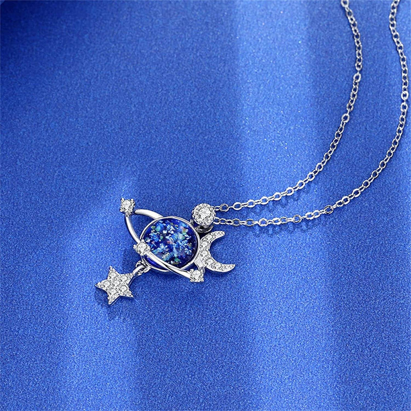Pour Ma Belle Fille - Collier Lune Et Étoile Tournantes