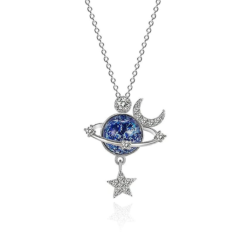 Pour Ma Belle Fille - Collier Lune Et Étoile Tournantes