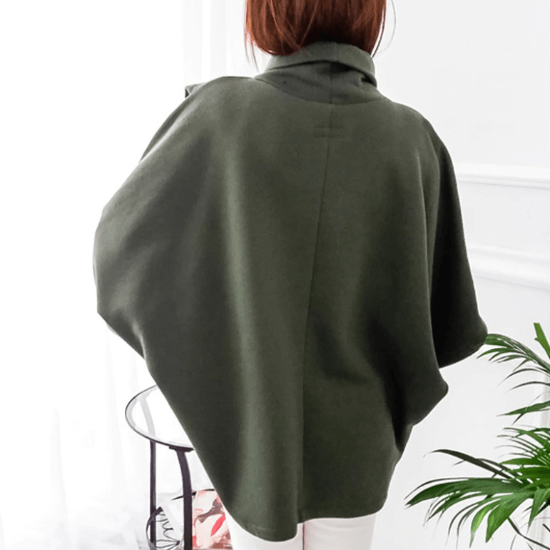 Pull À Col Roulé Asymétrique