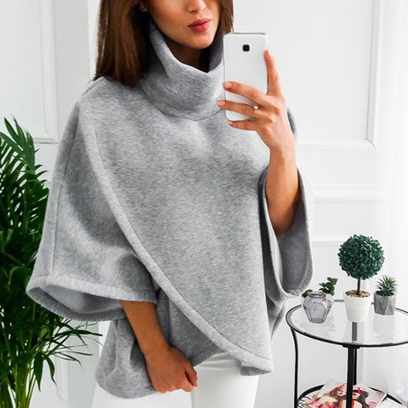 Pull À Col Roulé Asymétrique