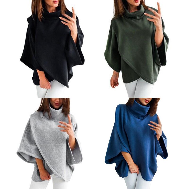 Pull À Col Roulé Asymétrique