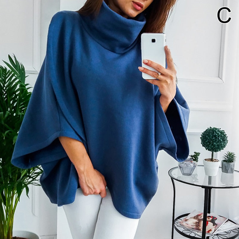 Pull À Col Roulé Asymétrique
