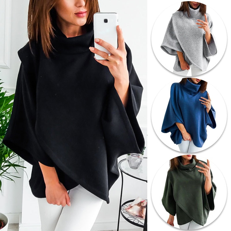 Pull À Col Roulé Asymétrique