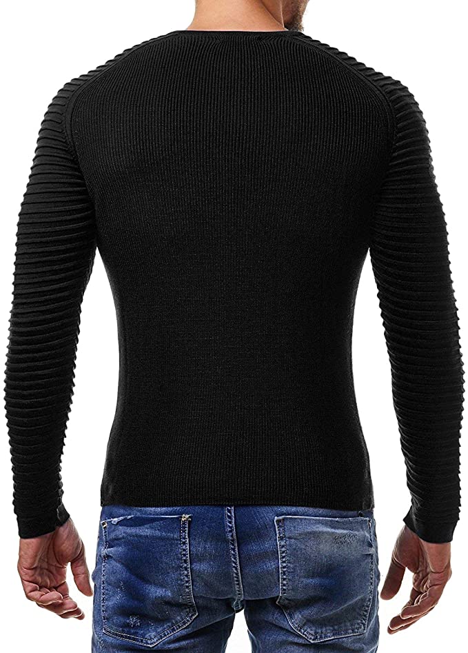 Pull En Maille À Plis Longs Pour Hommes