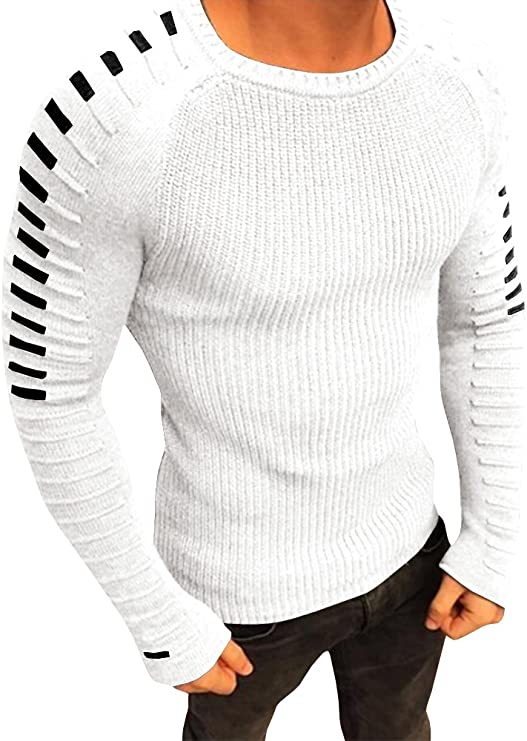 Pull En Maille À Plis Longs Pour Hommes